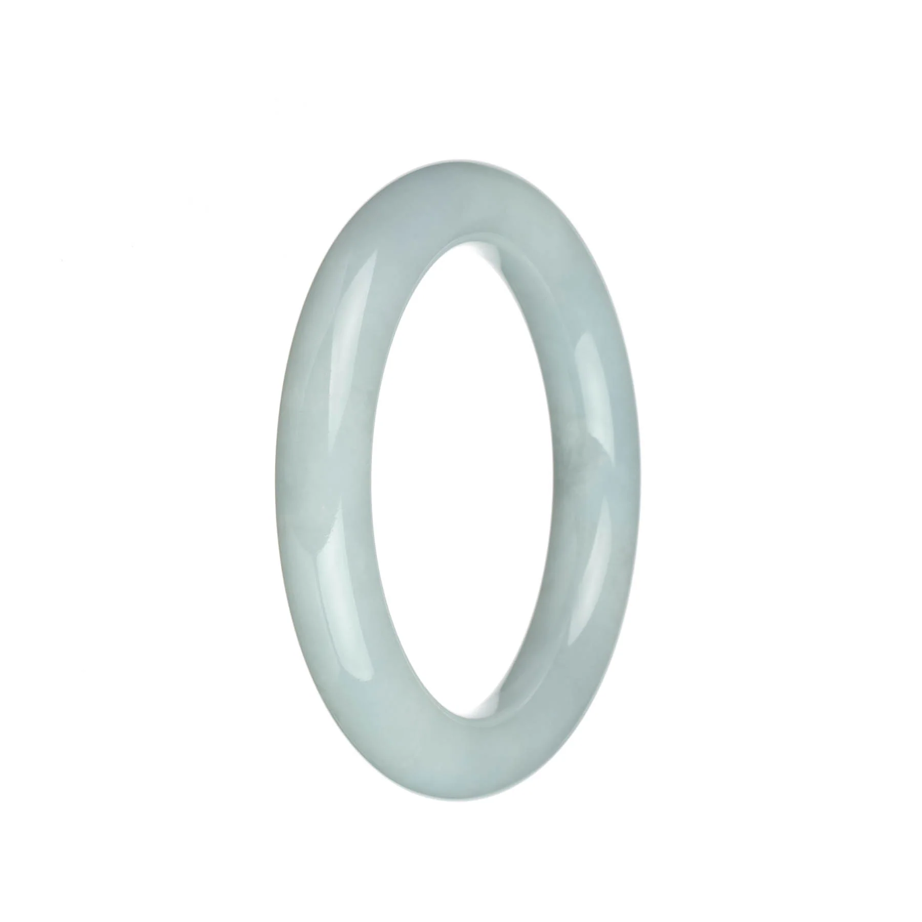 Genuine Type A Faint Lavender Burma Jade Bangle Bracelet - 58mm Round - Image 3