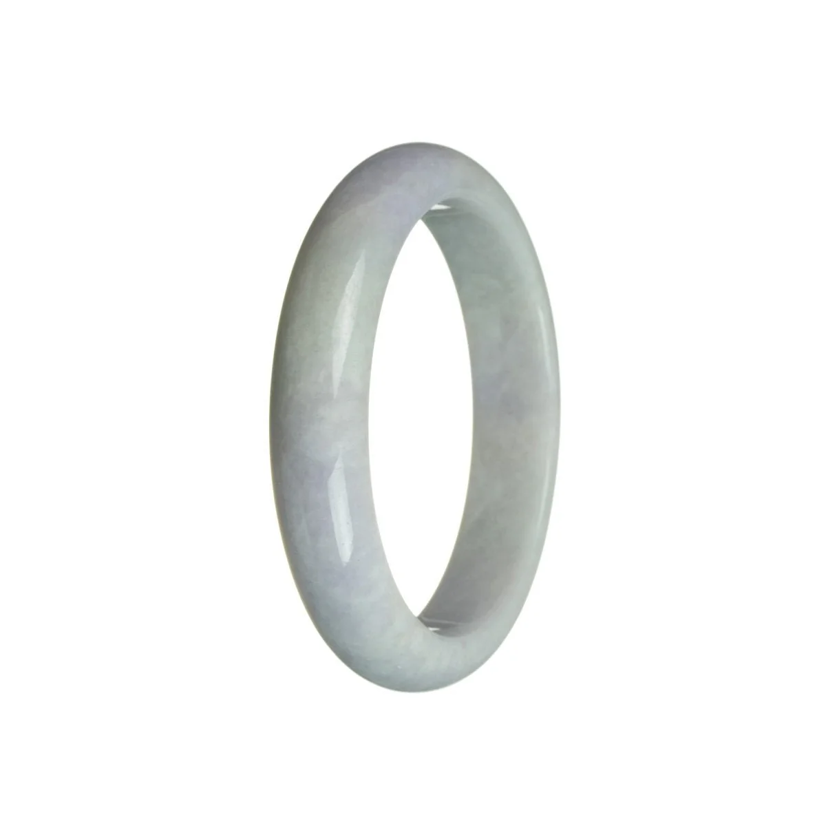 Genuine Natural Lavender with Green Jadeite Bracelet - 60mm Half Moon - Image 2