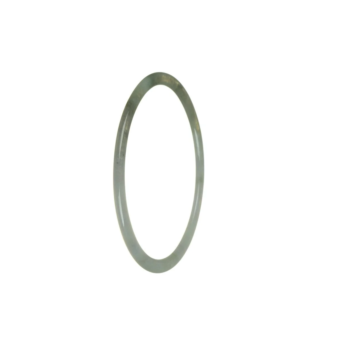 Genuine Grade A Green with Lavender Burma Jade Bangle - 58mm Thin