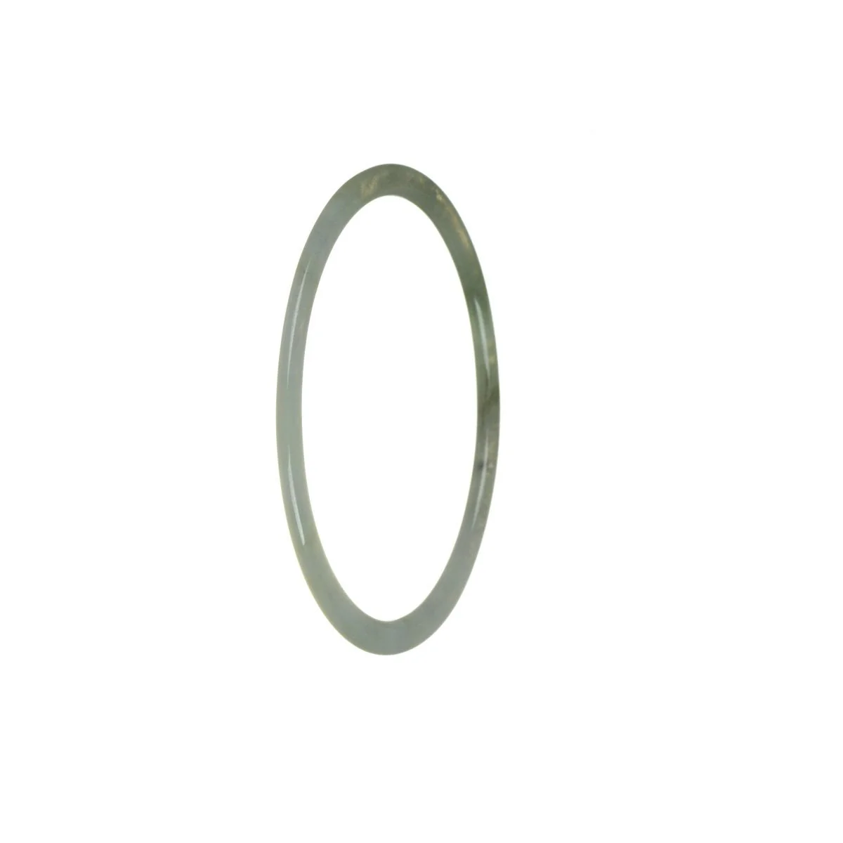 Genuine Grade A Green with Lavender Burma Jade Bangle - 58mm Thin - Image 3