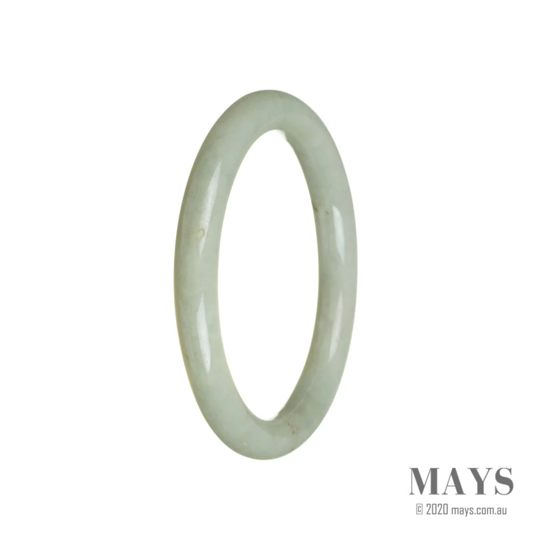 Certified Grade A Pale Green Traditional Jade Bangle Bracelet - 58mm Oval