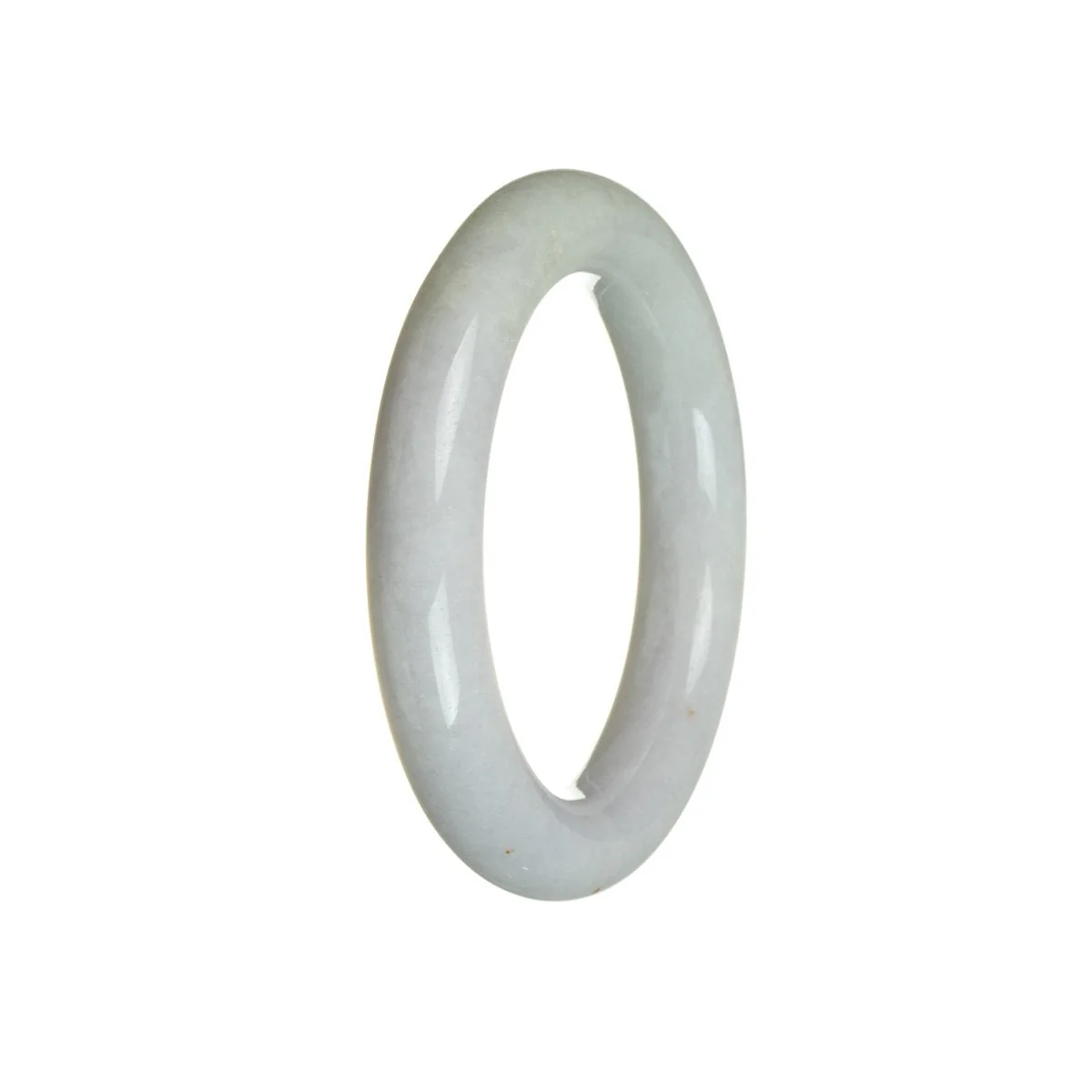 Genuine Grade A Lavender with Pale Green Traditional Jade Bangle Bracelet - 54mm Round - Image 3