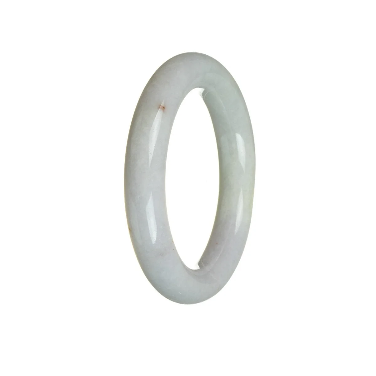 Genuine Grade A Lavender with Pale Green Traditional Jade Bangle Bracelet - 54mm Round - Image 4