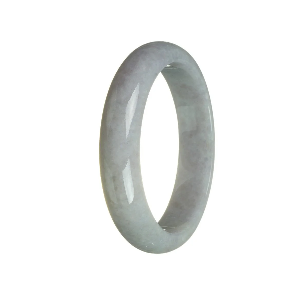 Genuine Grade A Lavender Burma Jade Bracelet - 61mm Half Moon - Image 2