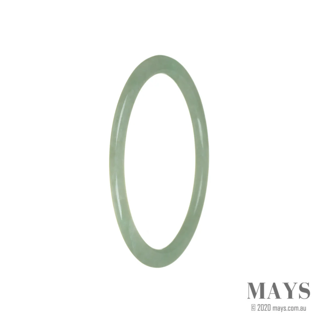 Genuine Grade A Green Burma Jade Bracelet - 59mm Thin