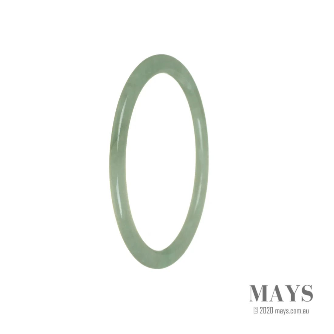 Genuine Grade A Green Burma Jade Bracelet - 59mm Thin - Image 3