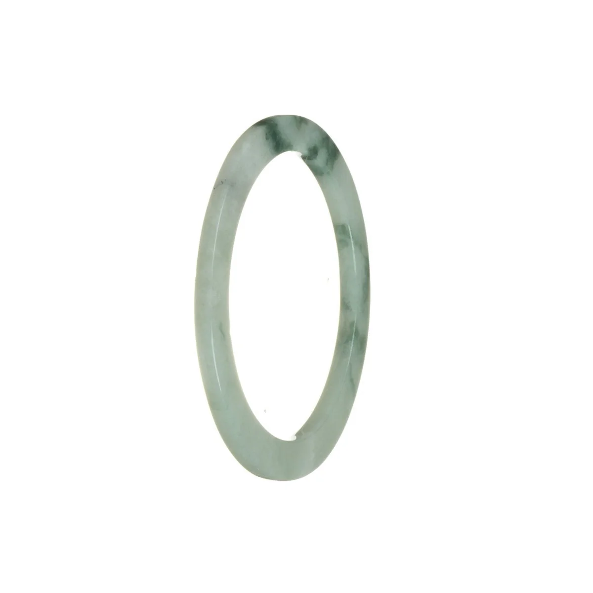 Genuine Type A Flower Traditional Jade Bracelet - 55mm Thin