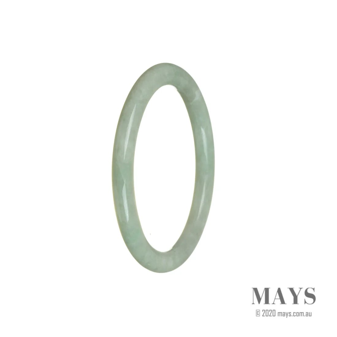 Authentic Grade A Green Burma Jade Bracelet - 55mm Thin