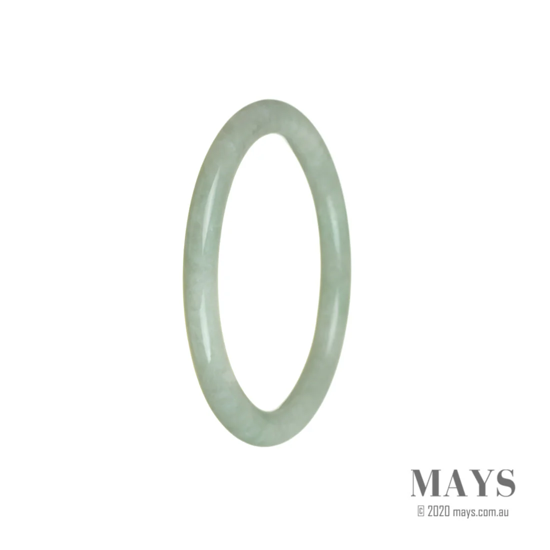 Authentic Grade A Green Burma Jade Bracelet - 55mm Thin - Image 2