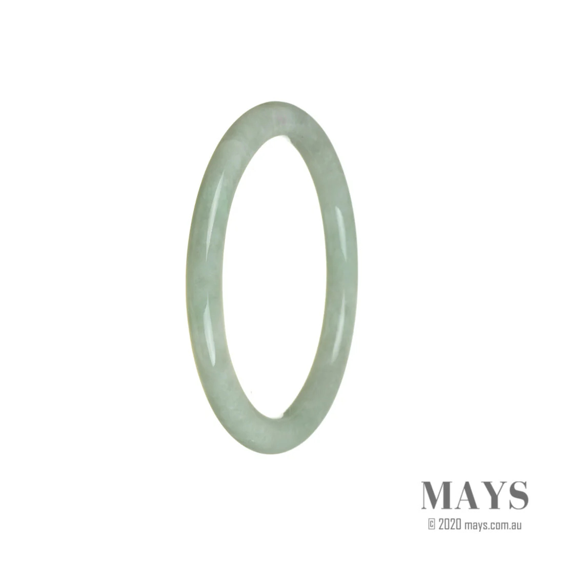 Authentic Grade A Green Burma Jade Bracelet - 55mm Thin - Image 3
