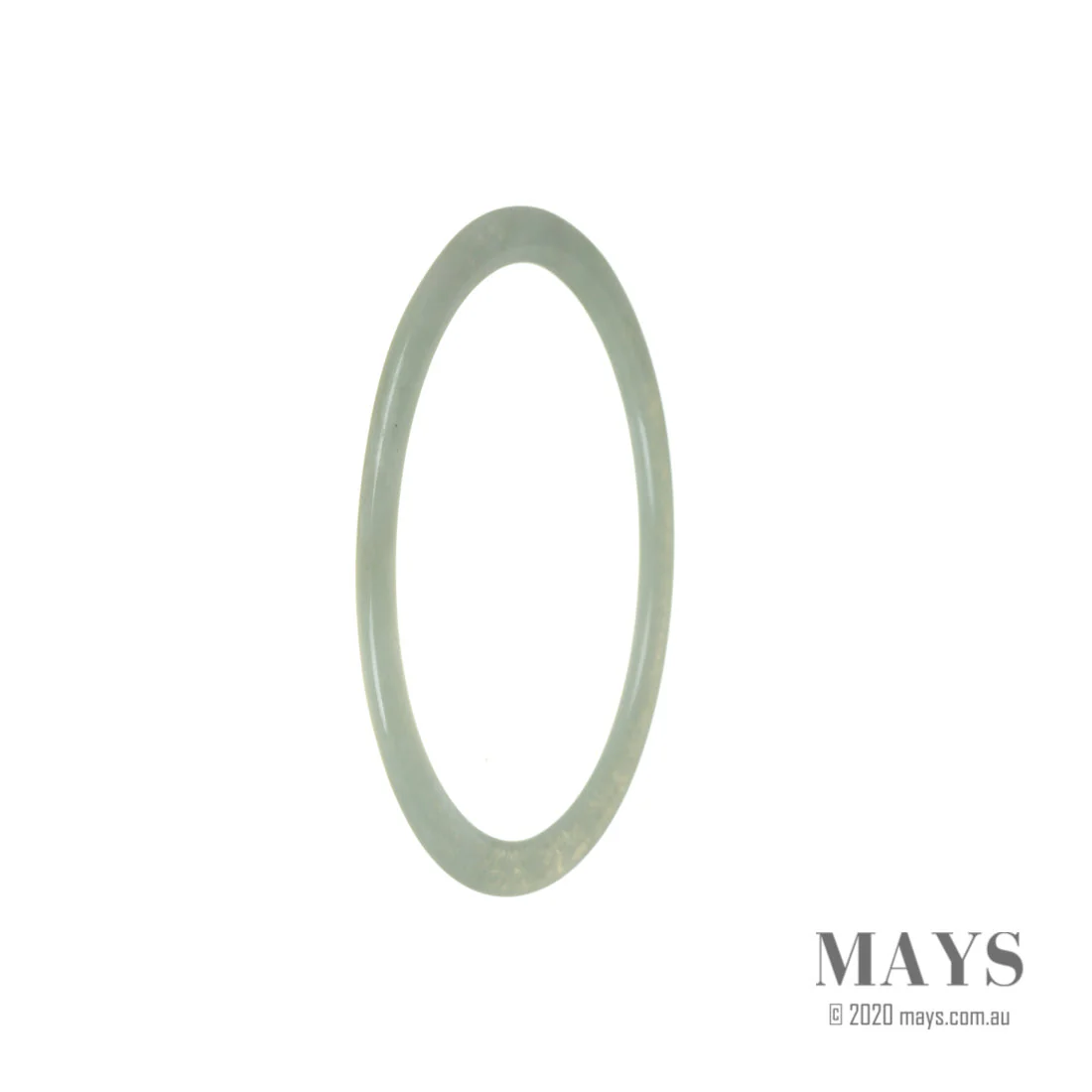 Genuine Untreated Green Traditional Jade Bracelet - 59mm Thin