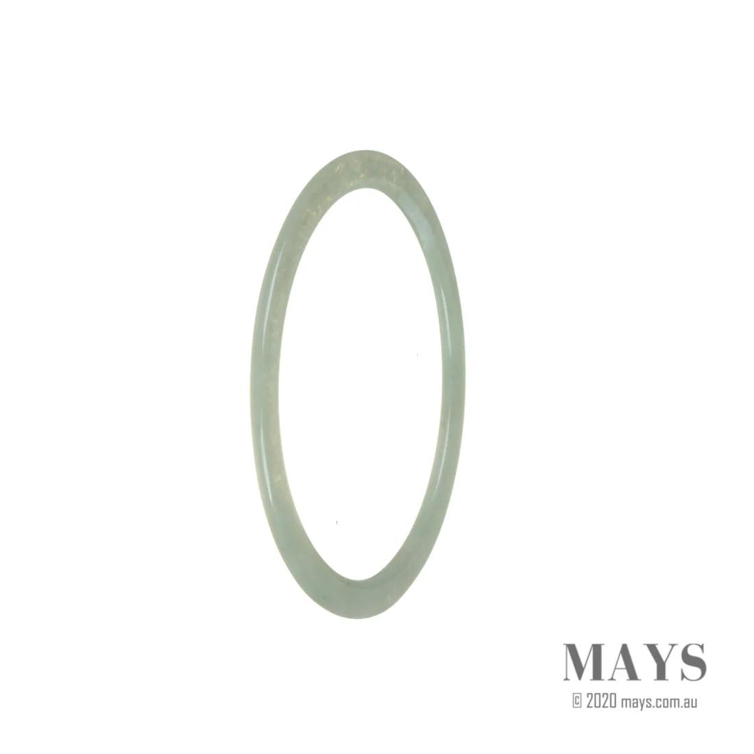 Genuine Untreated Green Traditional Jade Bracelet - 59mm Thin - Image 3