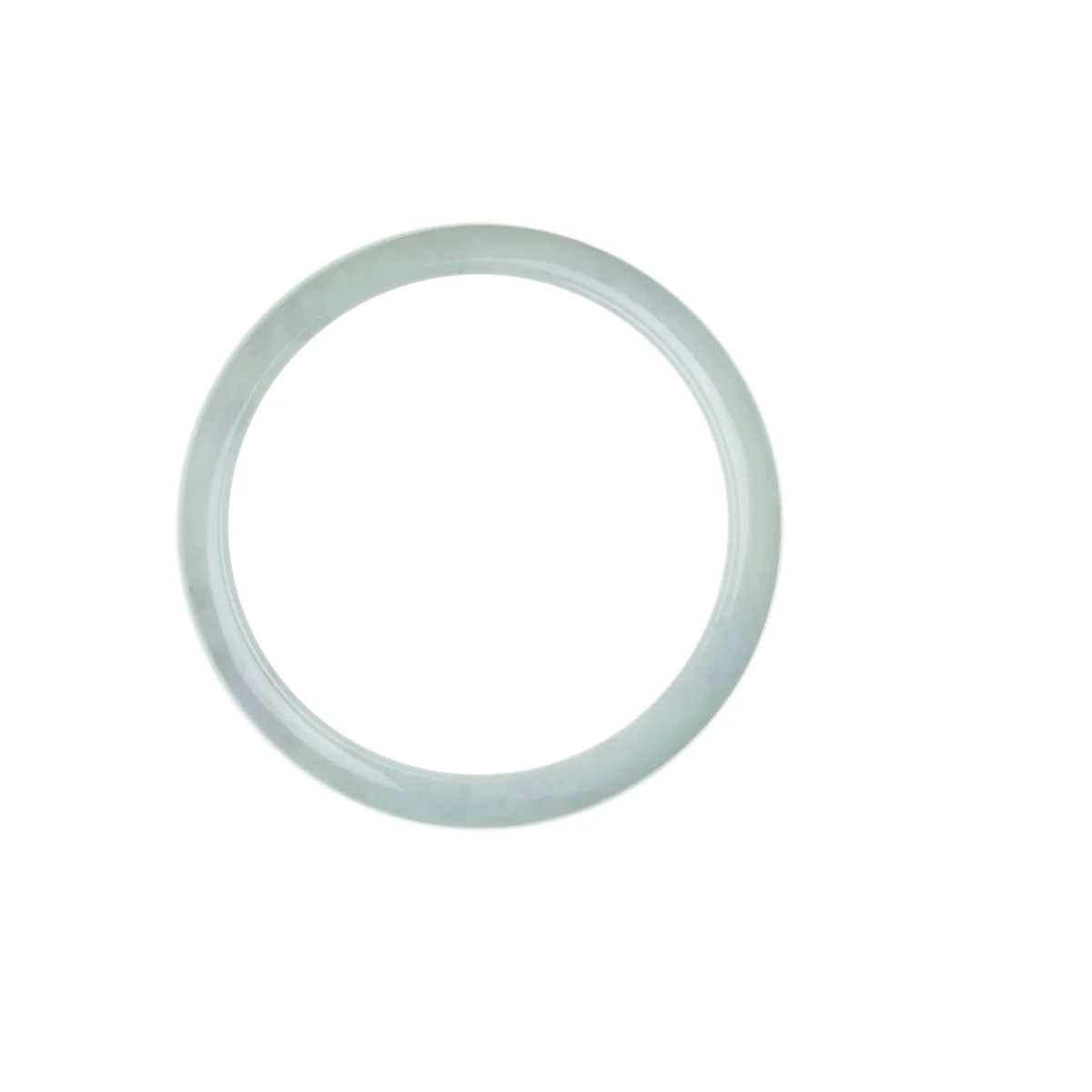 Authentic Grade A Very pale green with hints of Lavender Burma Jade Bracelet - 56mm Half Moon - Image 5