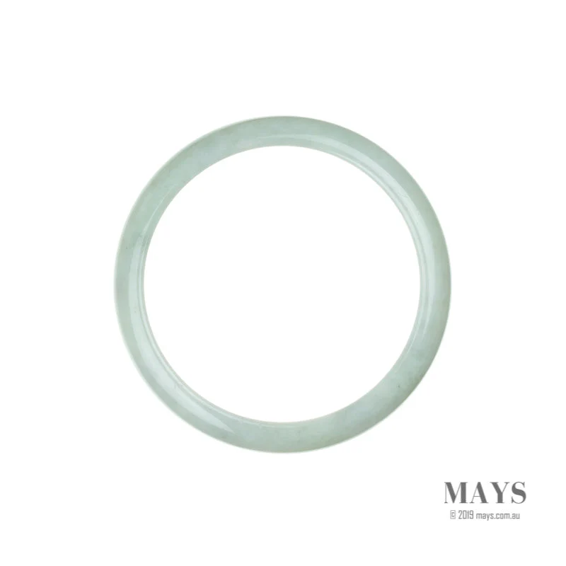Authentic Grade A Very pale green Jade Bangle - 60mm Half Moon - Image 4