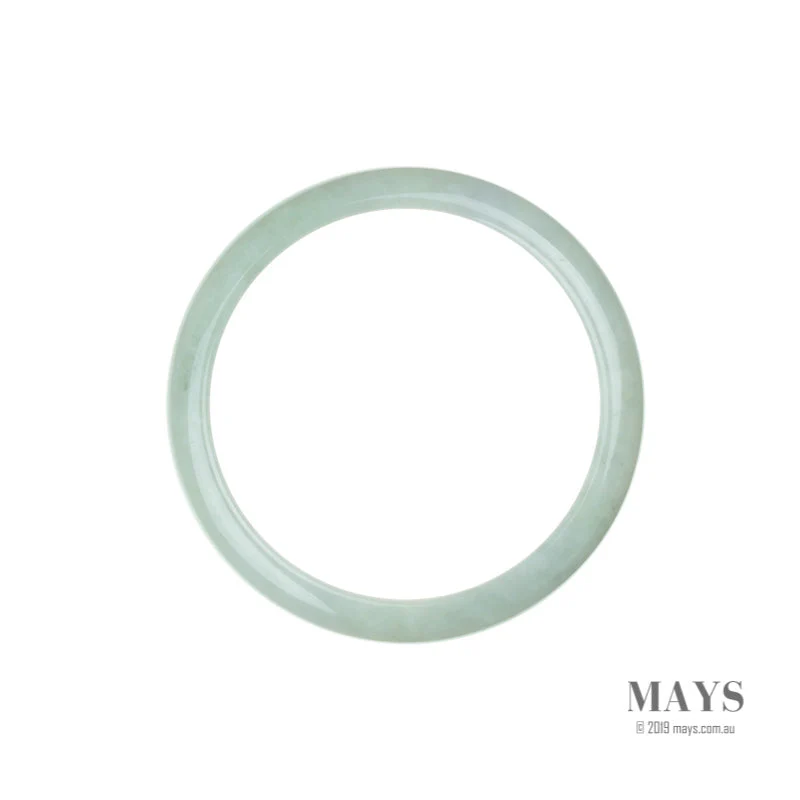 Authentic Grade A Very pale green Jade Bangle - 60mm Half Moon - Image 5