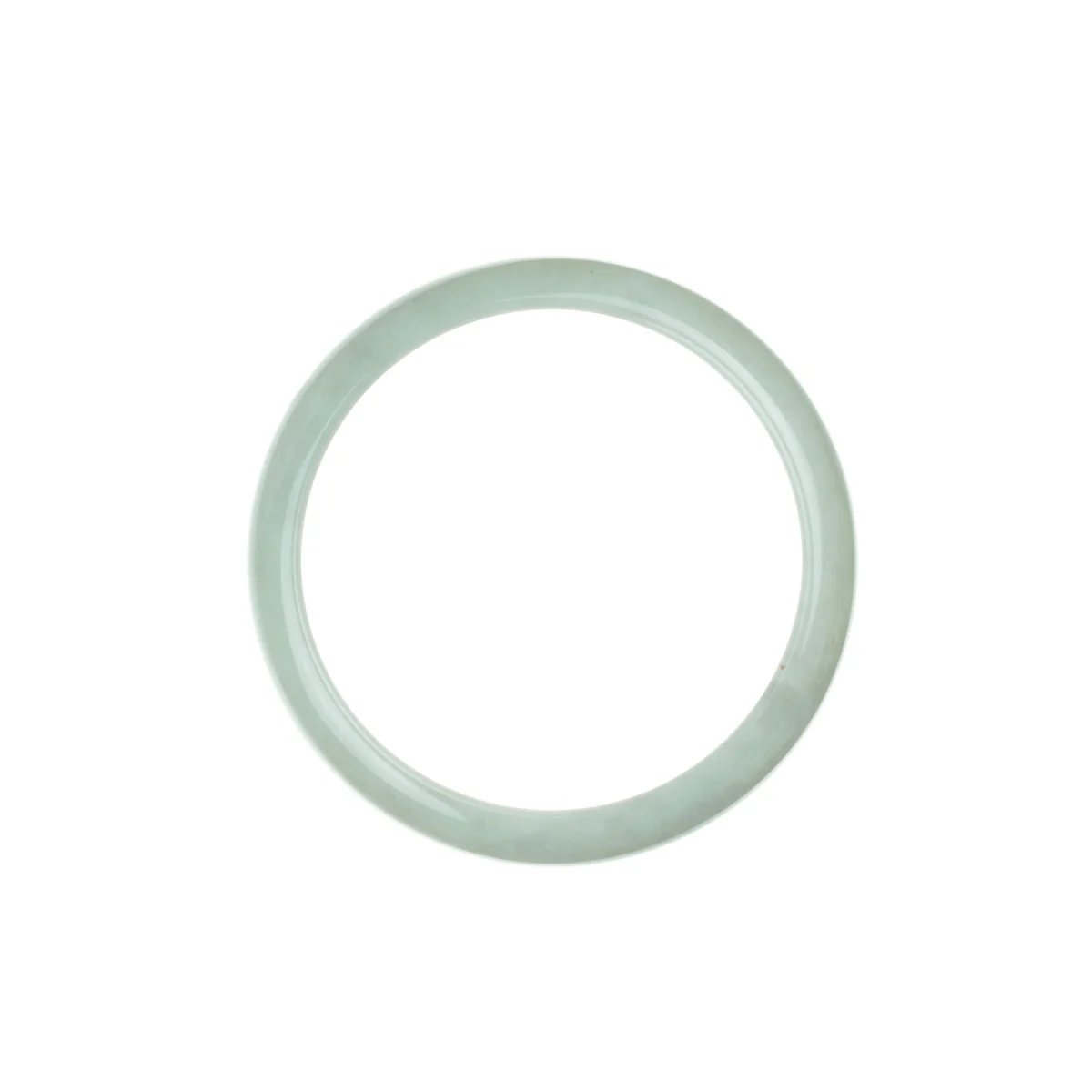 Real Natural Pale Green Burma Jade Bracelet - 56mm Half Moon - Image 5