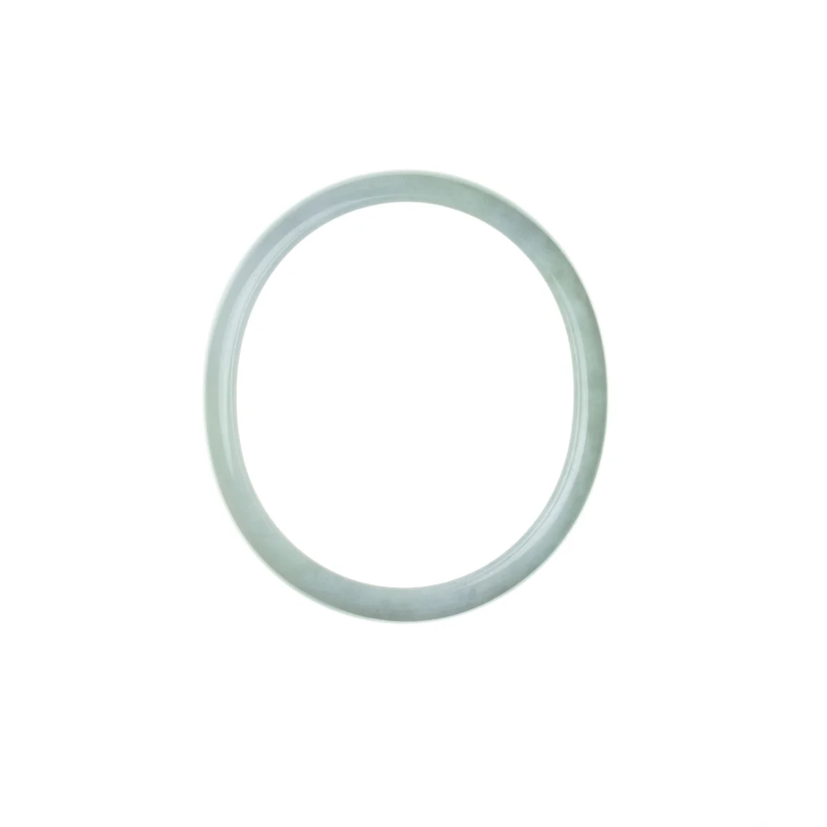 Real Grade A Pale green with a hint of Lavender Traditional Jade Bracelet - 57mm Oval - Image 5