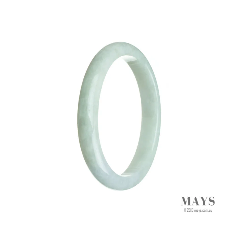 Genuine Grade A Very pale green with hints of Lavender Burmese Jade Bracelet - 56mm Oval