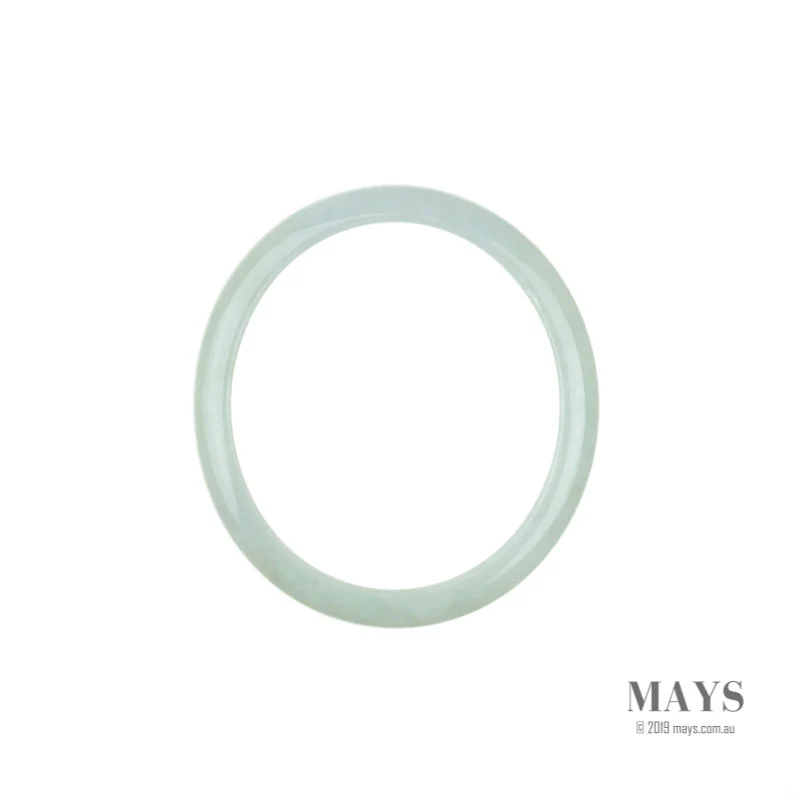 Genuine Grade A Very pale green with hints of Lavender Burmese Jade Bracelet - 56mm Oval - Image 5