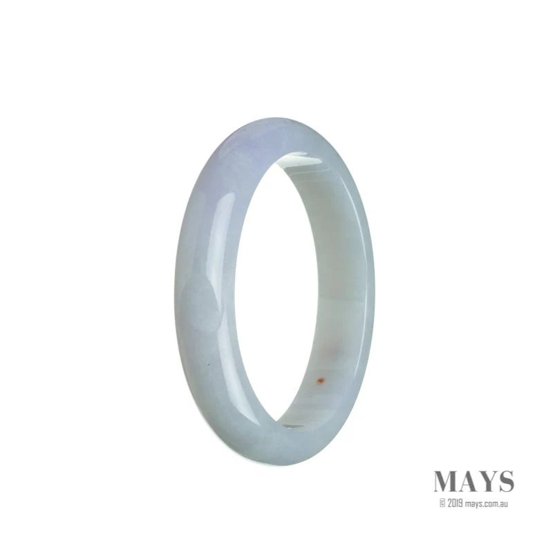 Genuine Natural Pale Lavender Traditional Jade Bracelet - 53mm Oval - Image 3