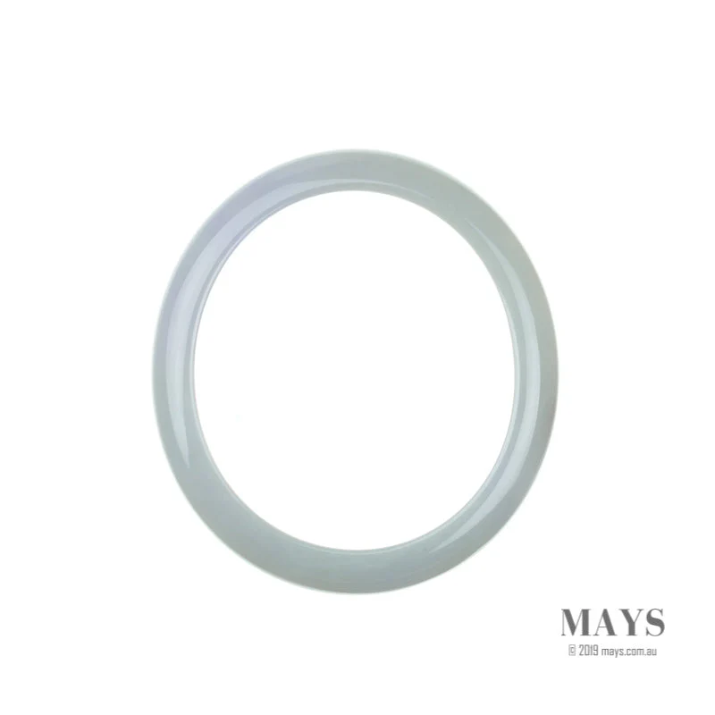 Genuine Natural Pale Lavender Traditional Jade Bracelet - 53mm Oval - Image 4