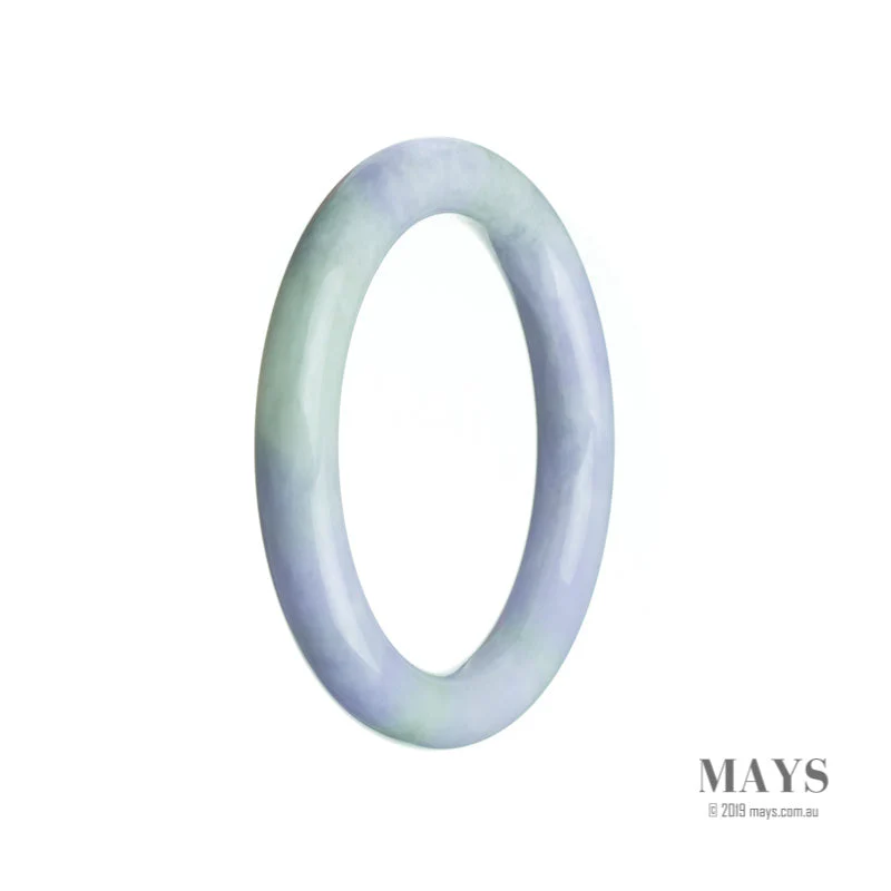 Real Type A Lavender with green Traditional Jade Bangle Bracelet - 54mm Round - Image 2