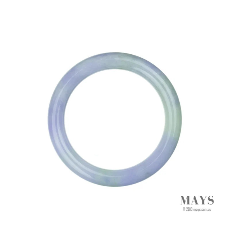 Real Type A Lavender with green Traditional Jade Bangle Bracelet - 54mm Round - Image 4