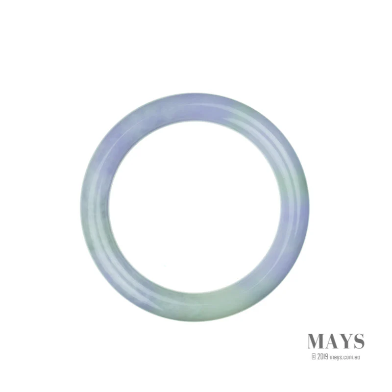 Real Type A Lavender with green Traditional Jade Bangle Bracelet - 54mm Round - Image 5