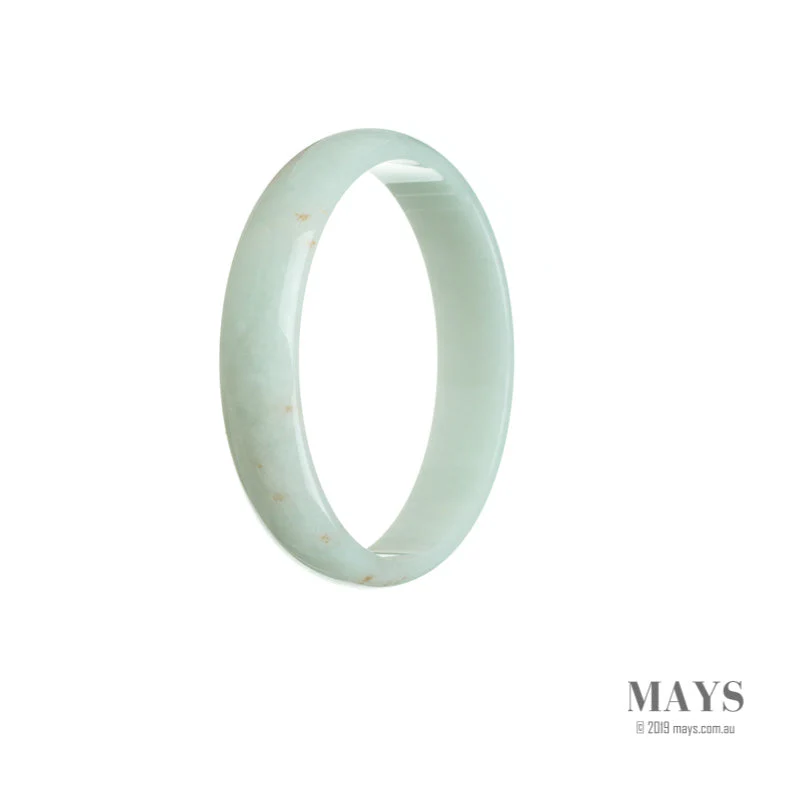 Certified Grade A Pale green Burma Jade Bracelet - 52mm Flat - Image 2