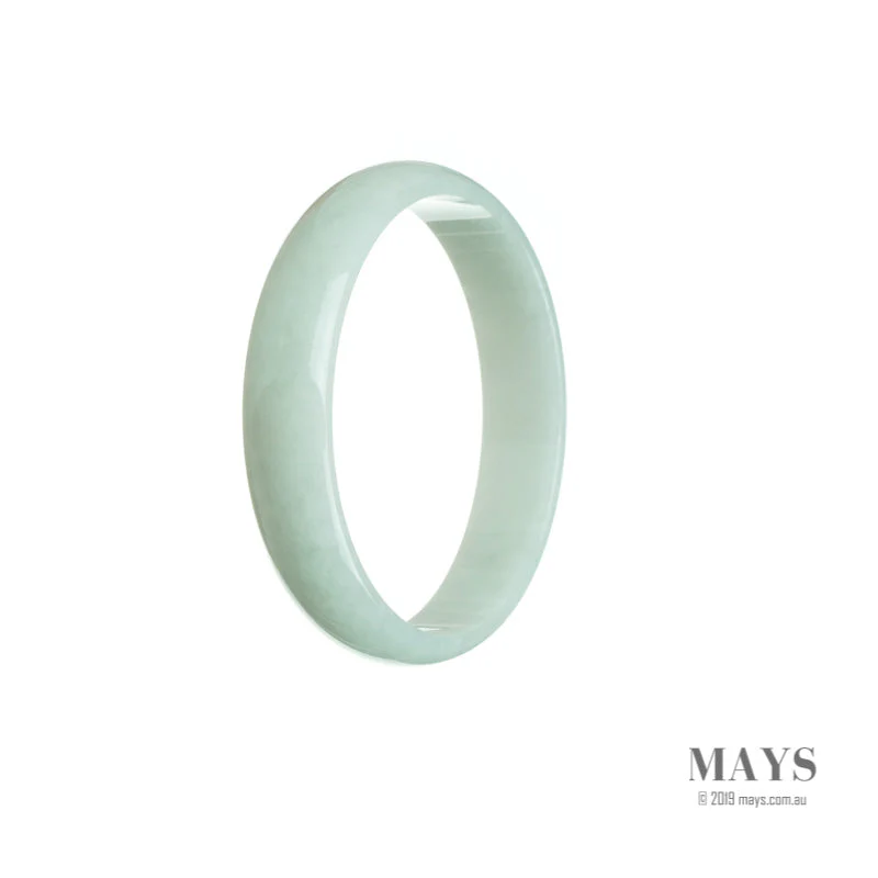 Real Type A Pale Green Jadeite Bangle Bracelet - 52mm Flat - Image 2