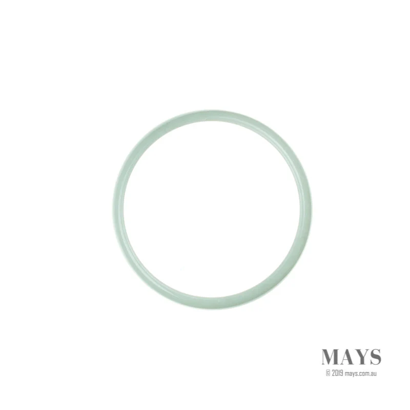 Real Type A Pale Green Jadeite Bangle Bracelet - 52mm Flat - Image 4