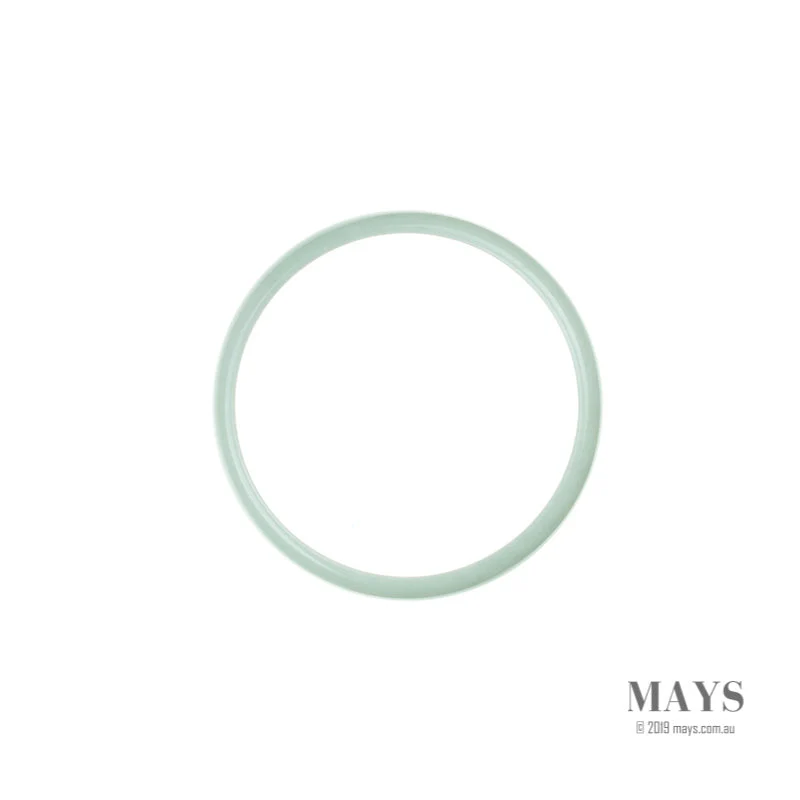 Real Grade A Very pale green Burma Jade Bangle - 52mm Flat - Image 4
