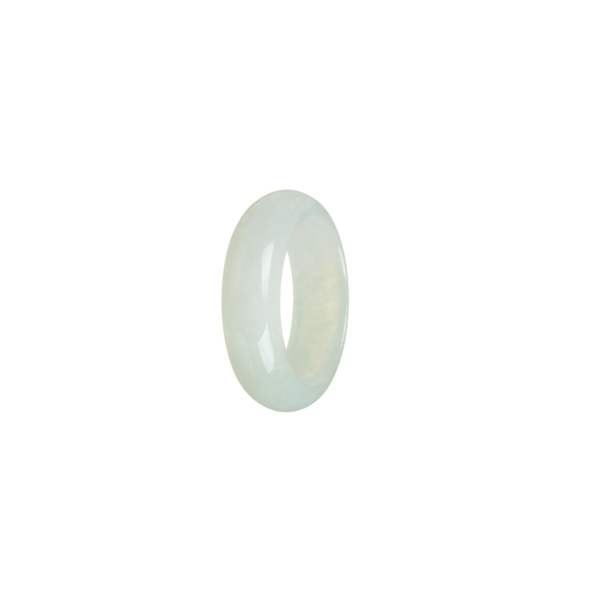 Authentic Pale Green Jade Ring - Size S 1/2 - Image 3