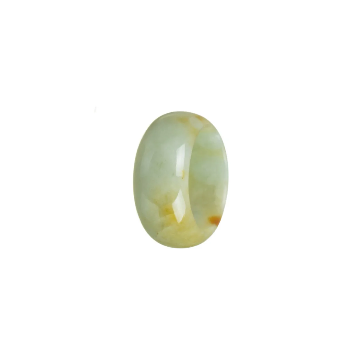 Certified Bluish Green Burmese Jade Band - Size U - Image 3
