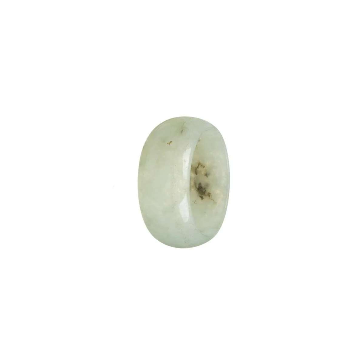 Genuine Light Green Burmese Jade Ring - Size T 1/2 - Image 3