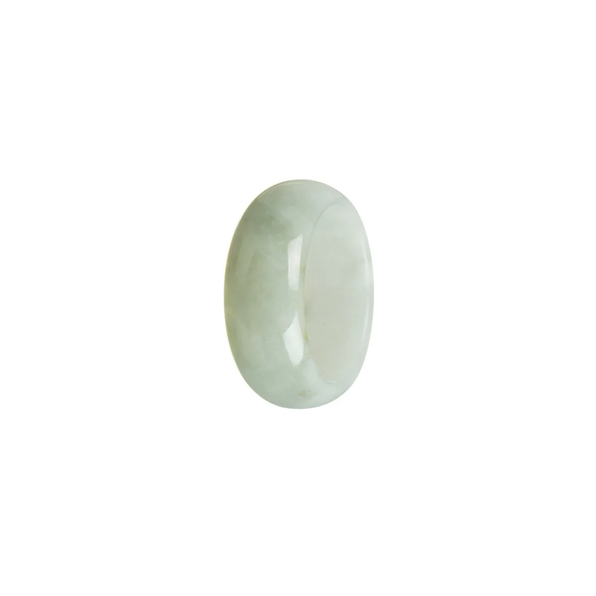 Real Flower Pattern Jadeite Jade Ring  - Size U 1/2