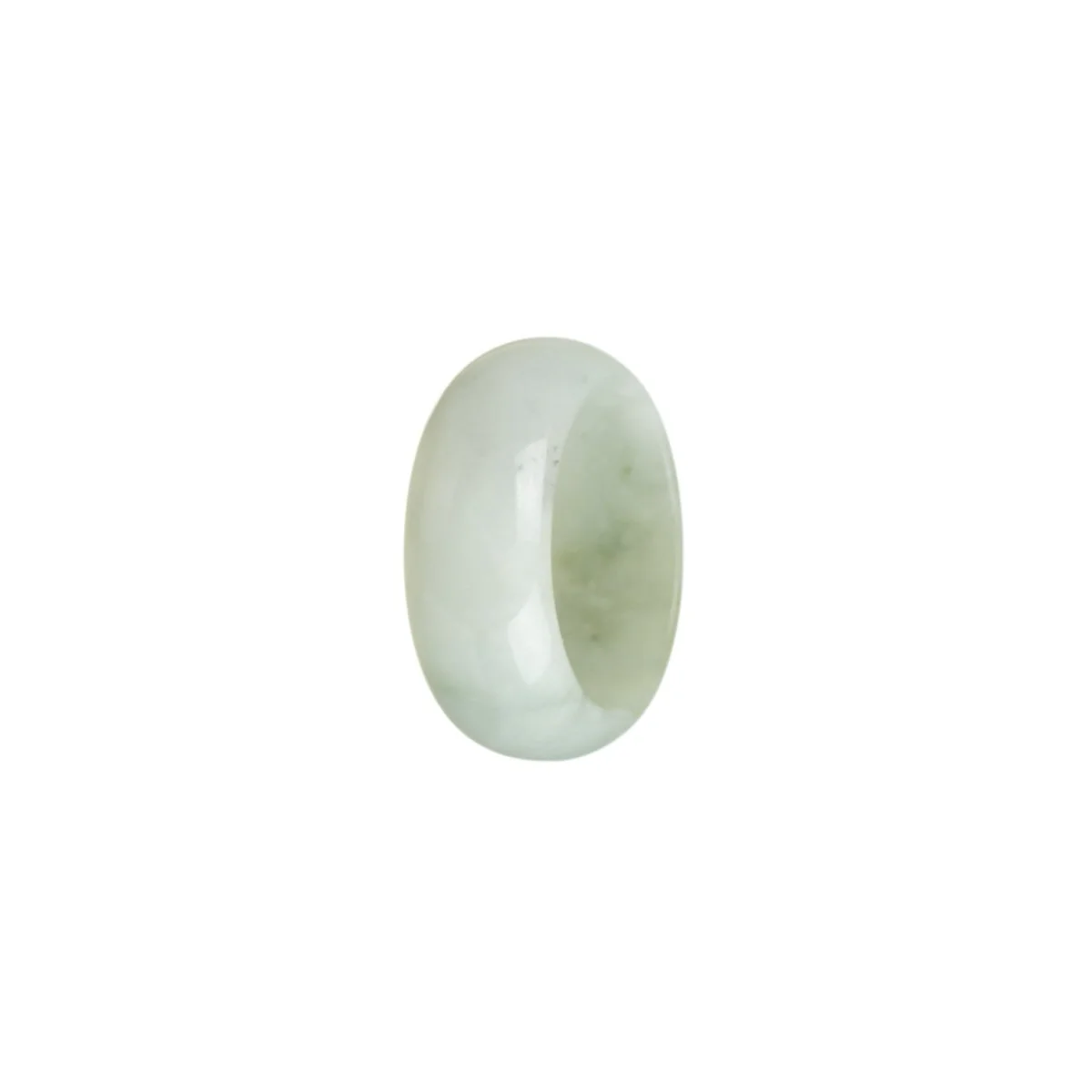 Real Flower Pattern Jadeite Jade Ring  - Size U 1/2 - Image 2