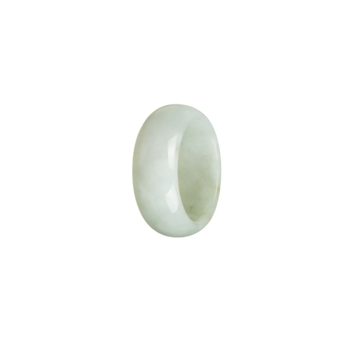 Real Flower Pattern Jadeite Jade Ring  - Size U 1/2 - Image 3