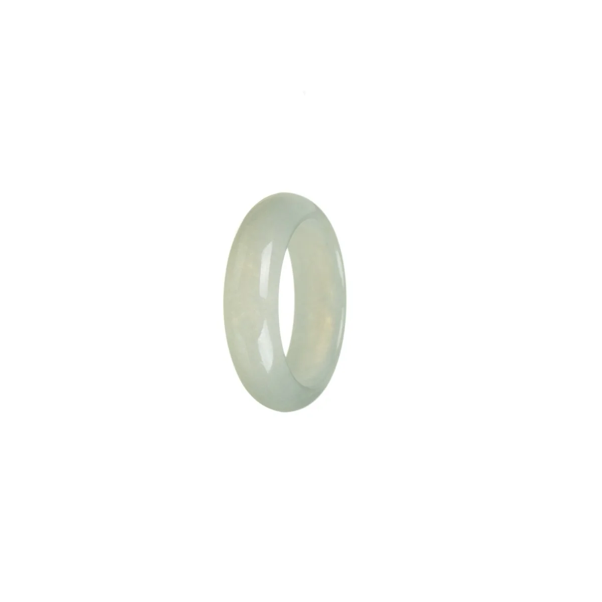 Certified Pale Green Jadeite Jade Ring  - Size R