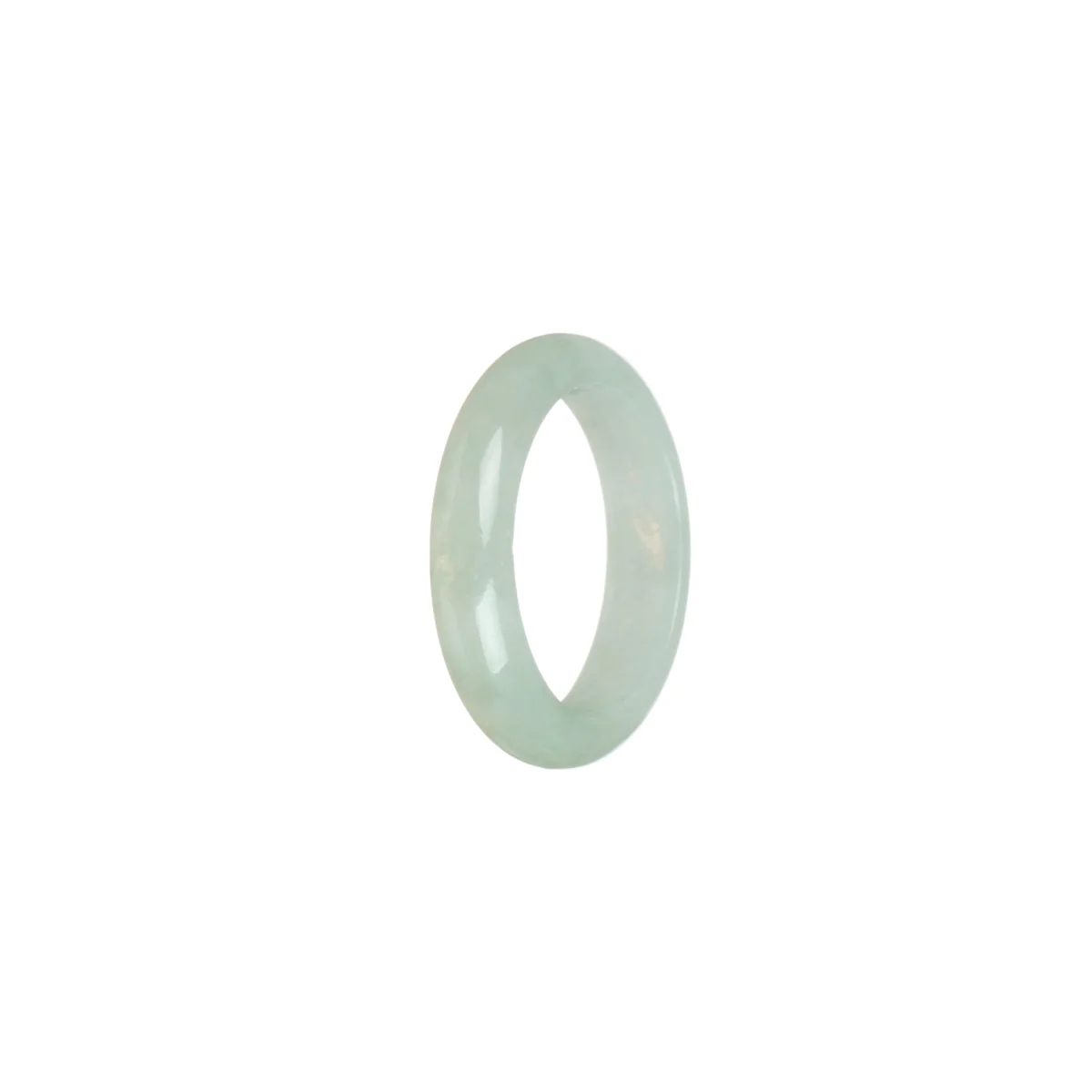 Genuine White Burma Jade Band - Size T - Image 3