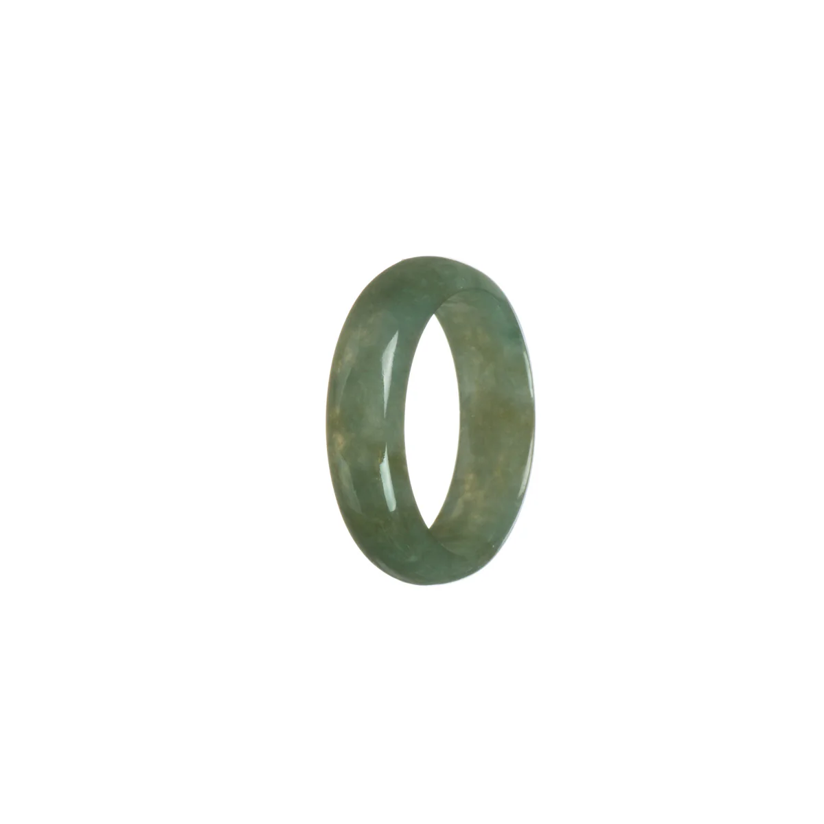 Real Olive Burmese Jade Band - Size S 1/2 - Image 2