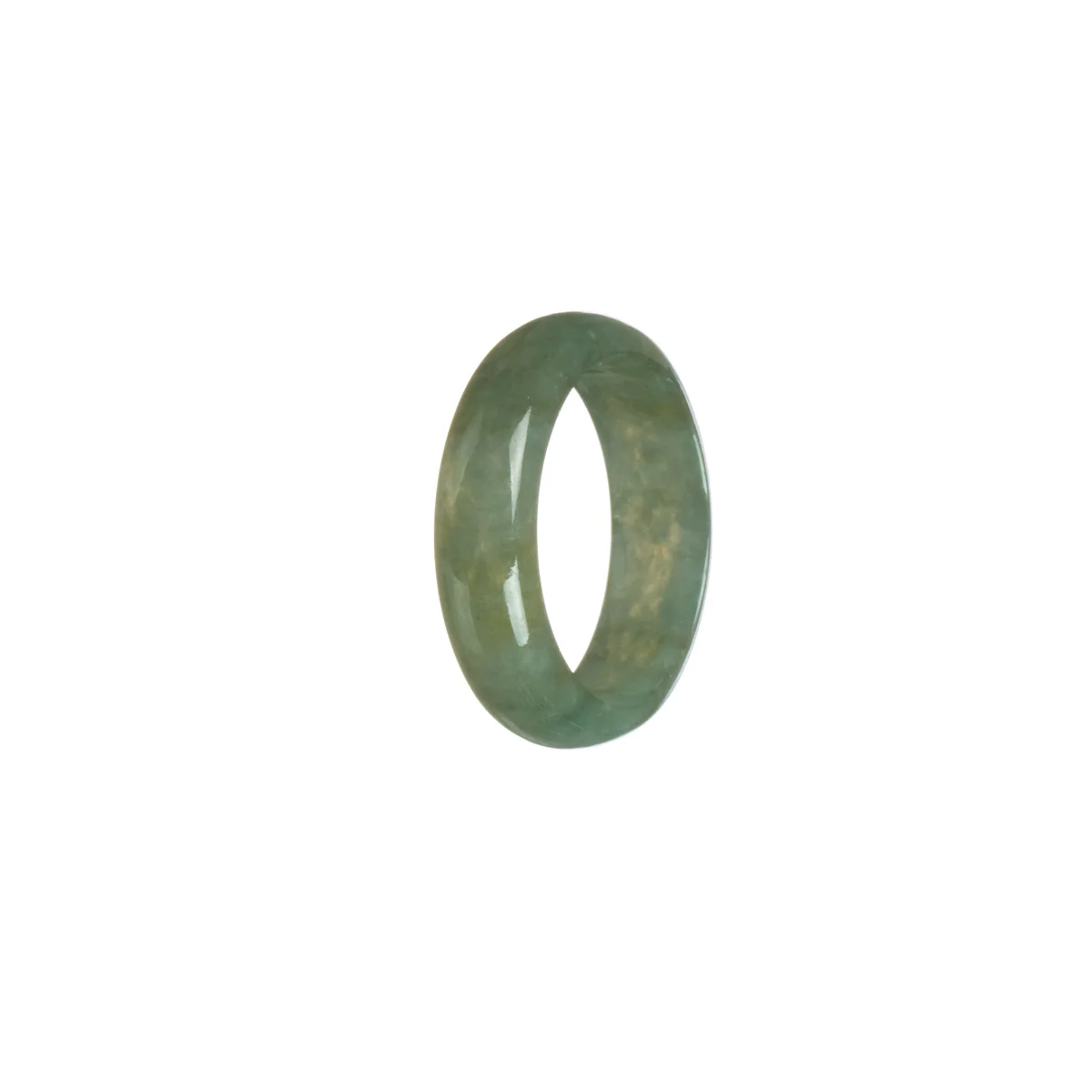 Real Olive Burmese Jade Band - Size S 1/2 - Image 3
