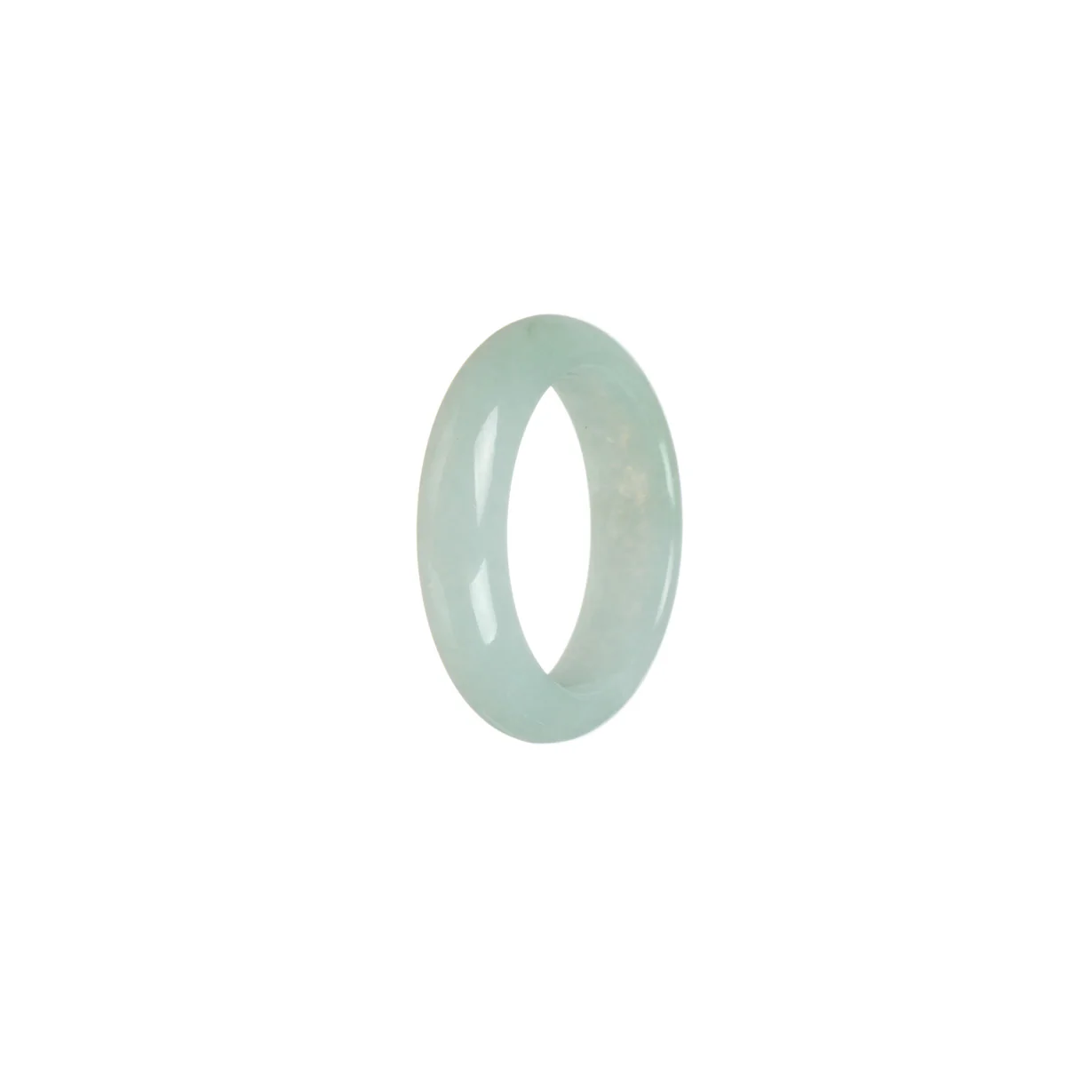 Real White Jadeite Jade Band - Size S 1/2