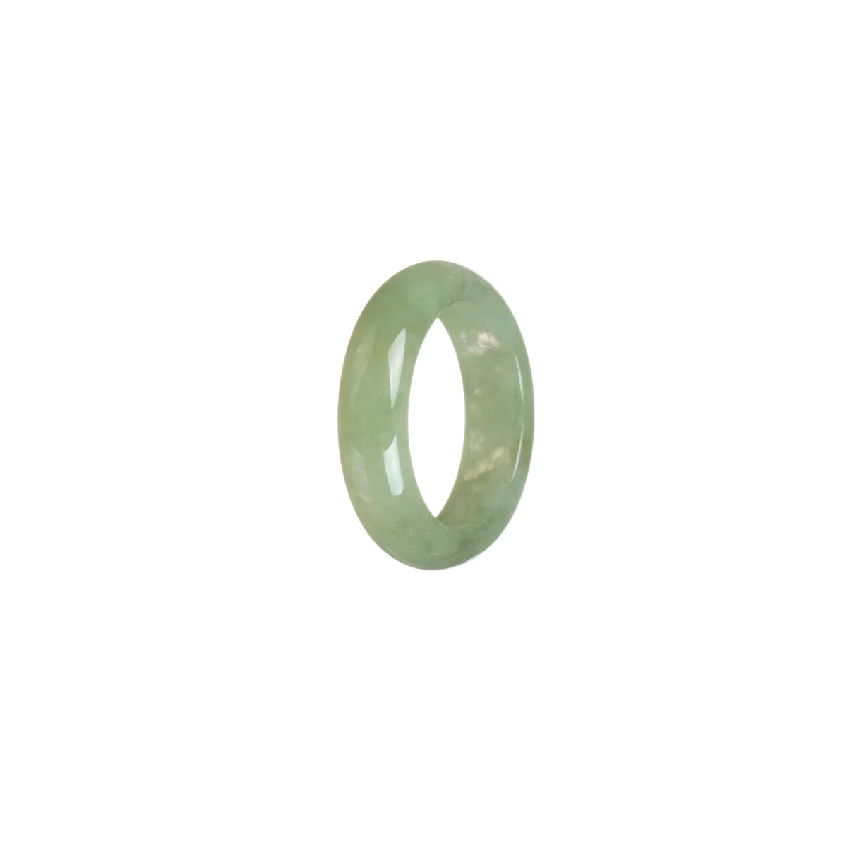 Real Light green Jadeite Jade Ring - Size N 1/2 - Image 2