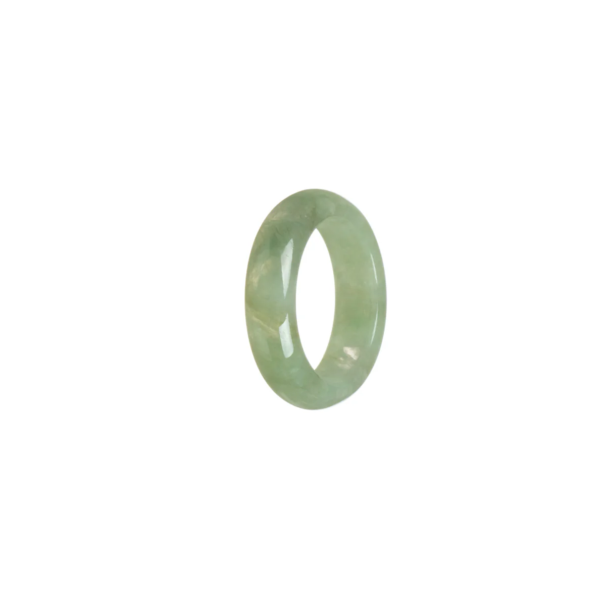 Real Light green Jadeite Jade Ring - Size N 1/2 - Image 3