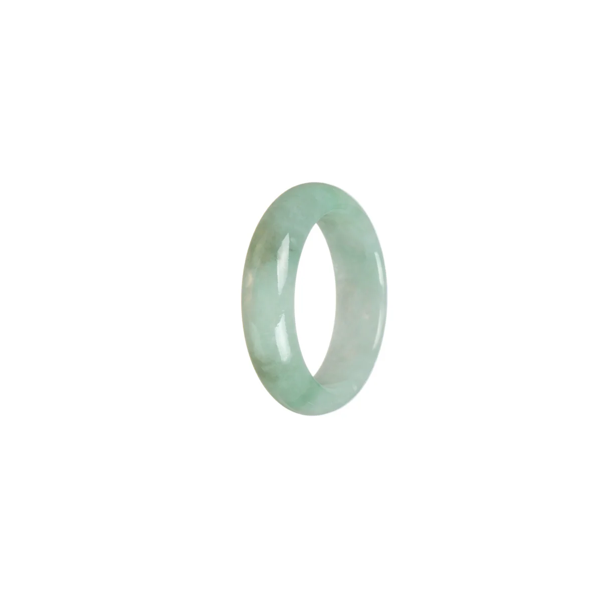 Real Green Hua Pattern Jade Band - Size R - Image 2