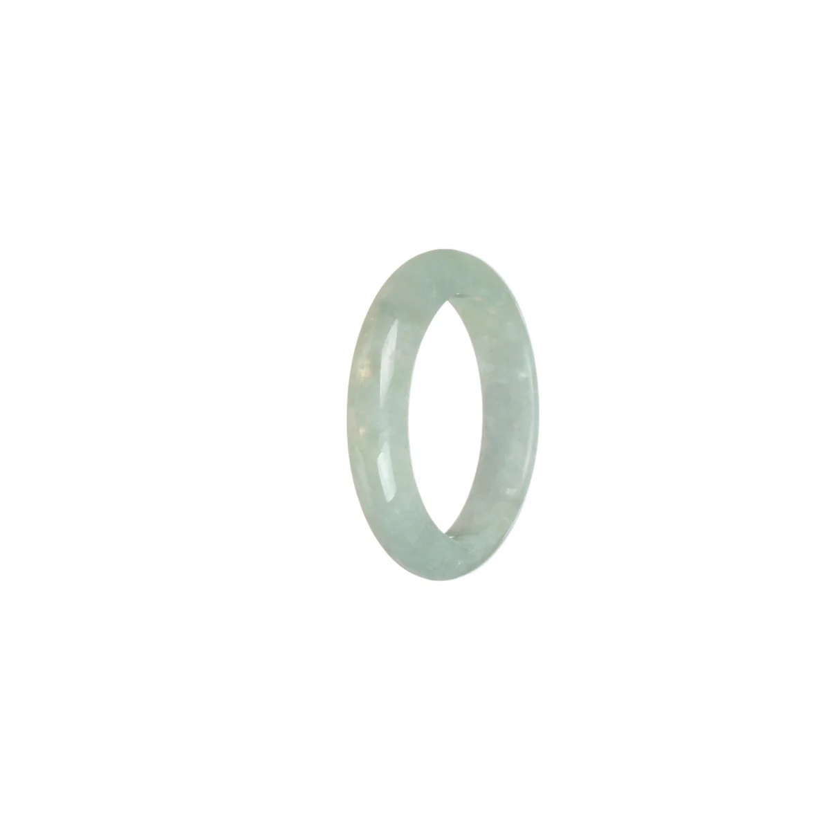 Certified White Jadeite Jade Band - Size S 1/2 - Image 2