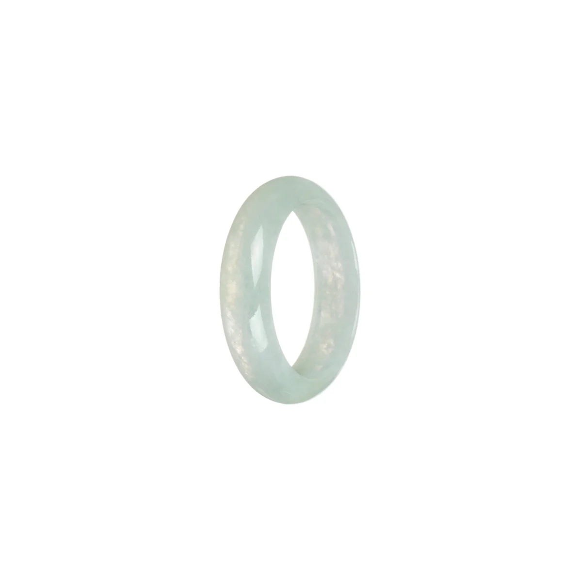 Real Icy White Burmese Jade Band - Size T - Image 2