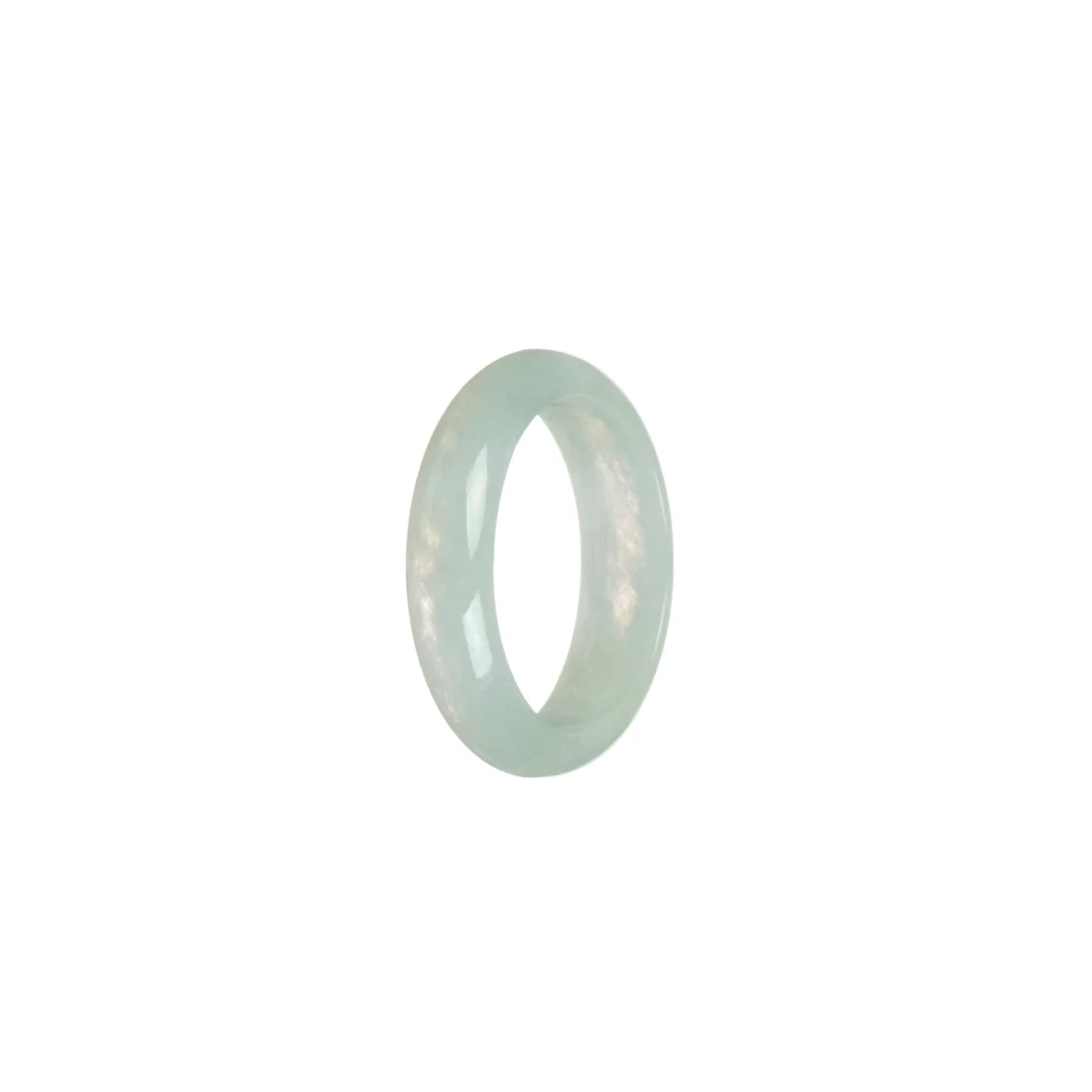 Real Icy White Burmese Jade Band - Size T - Image 3