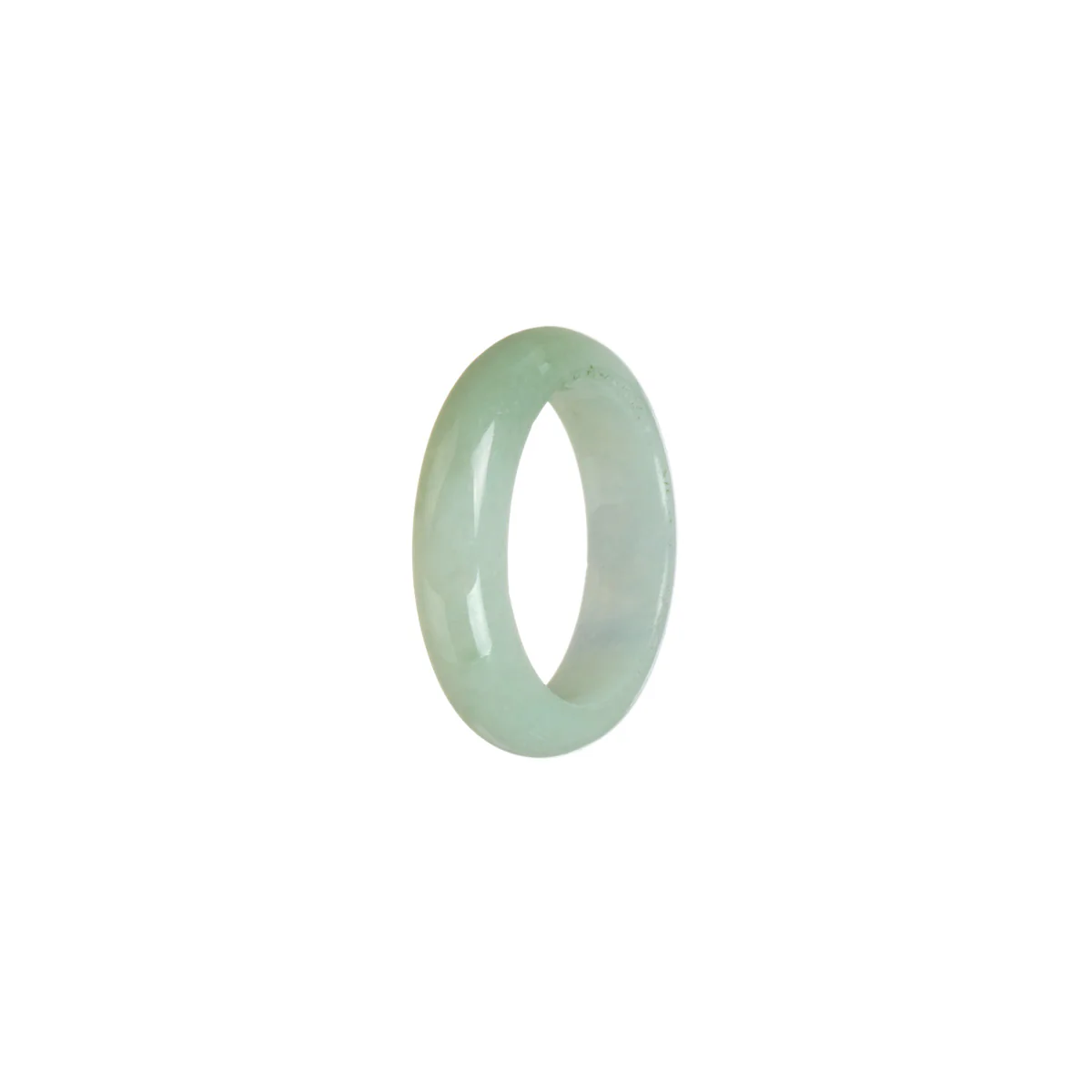 Certified Light green and lavender Jade Ring - Size R - Image 2